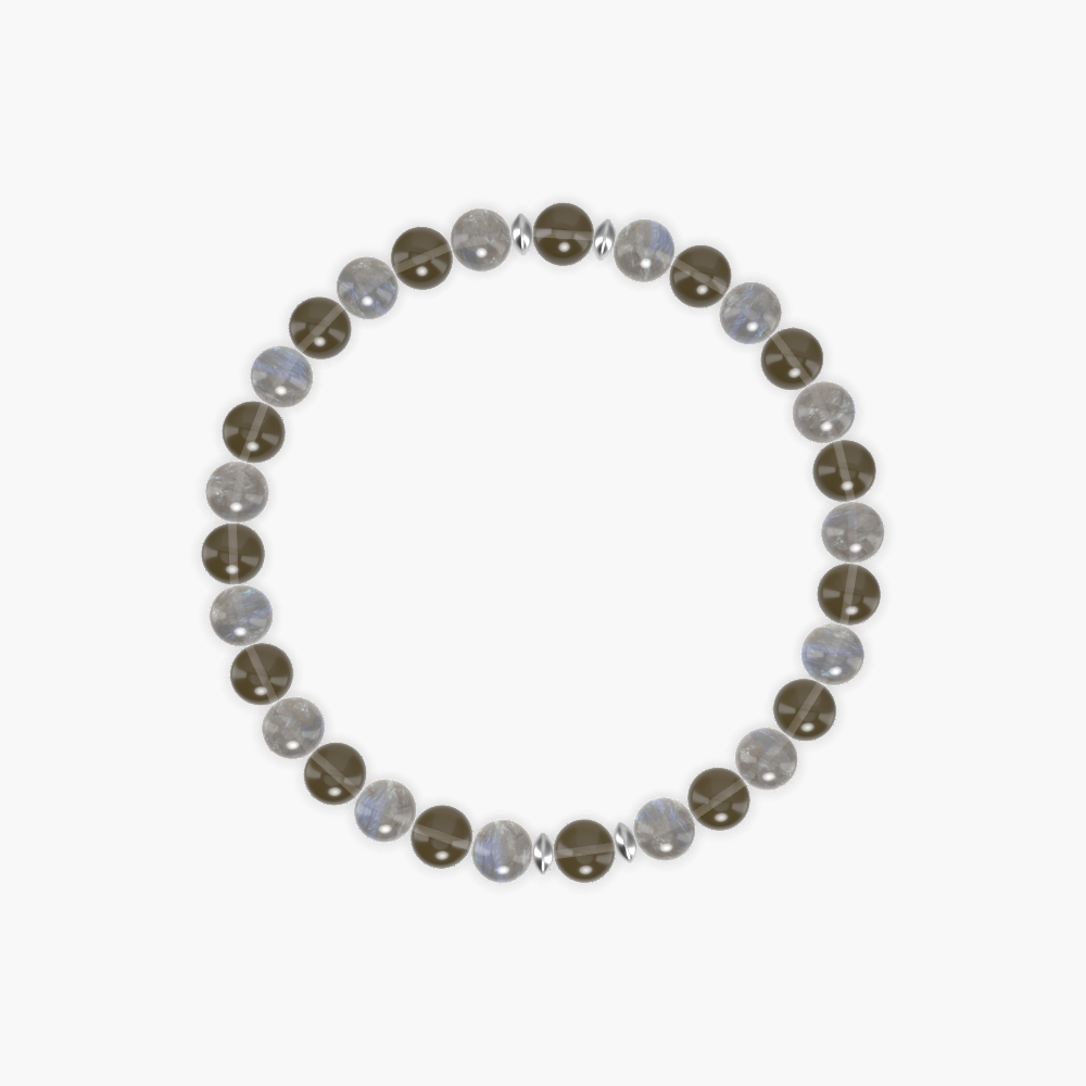 Smoky Quartz and Labradorite Bracelet
