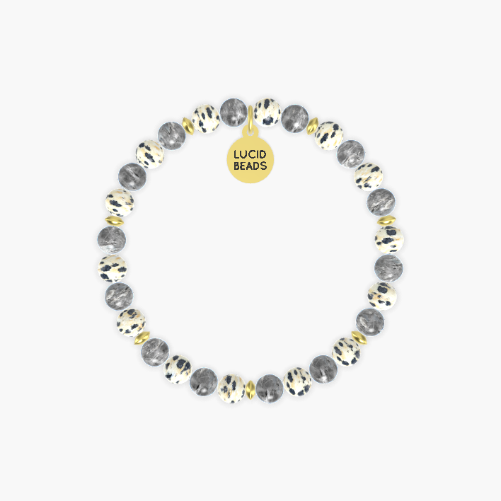 Labradorite and Dalmatian Jasper Bracelet