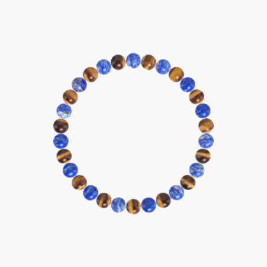 Tiger Eye and Lapis Lazuli Bracelet