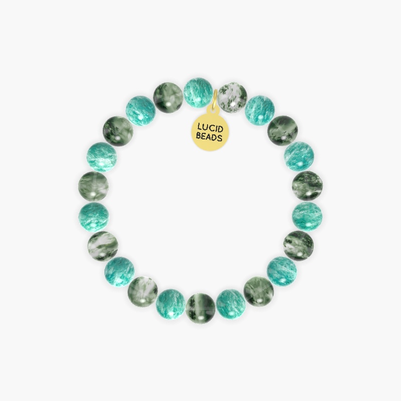 Moss Agate and Amazonite Bracelet