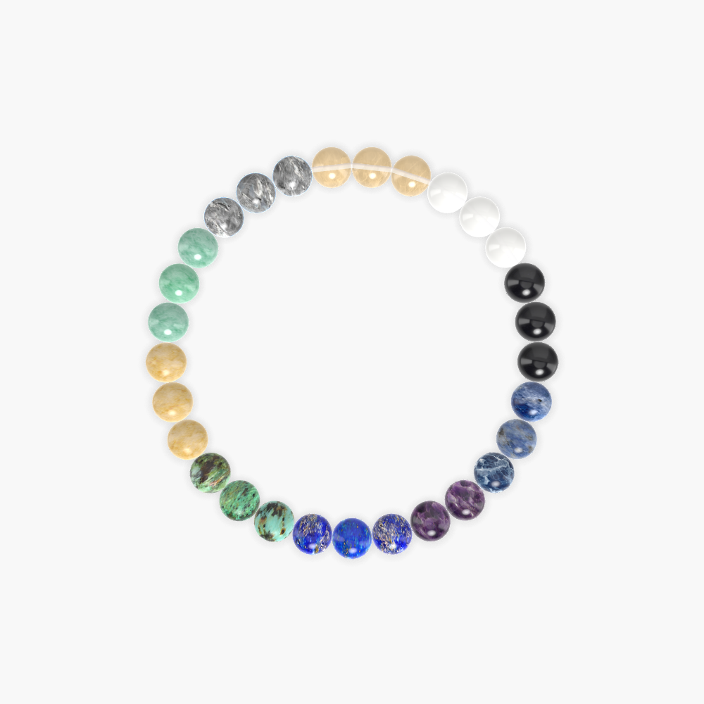Lapis Lazuli, Sodalite, Black Tourmaline and more Gemstone Bracelet