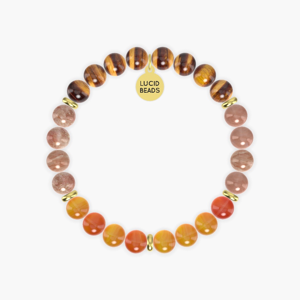 Carnelian, Sunstone and Tiger Eye Bracelet