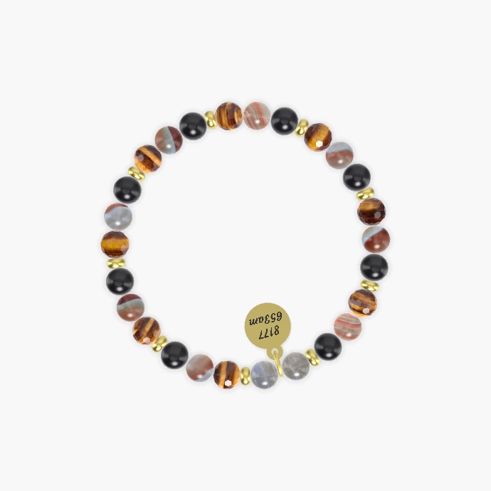 Black Onyx, Sardonyx, Tiger Eye and more Gemstone Bracelet