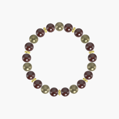 Garnet and Pyrite Bracelet