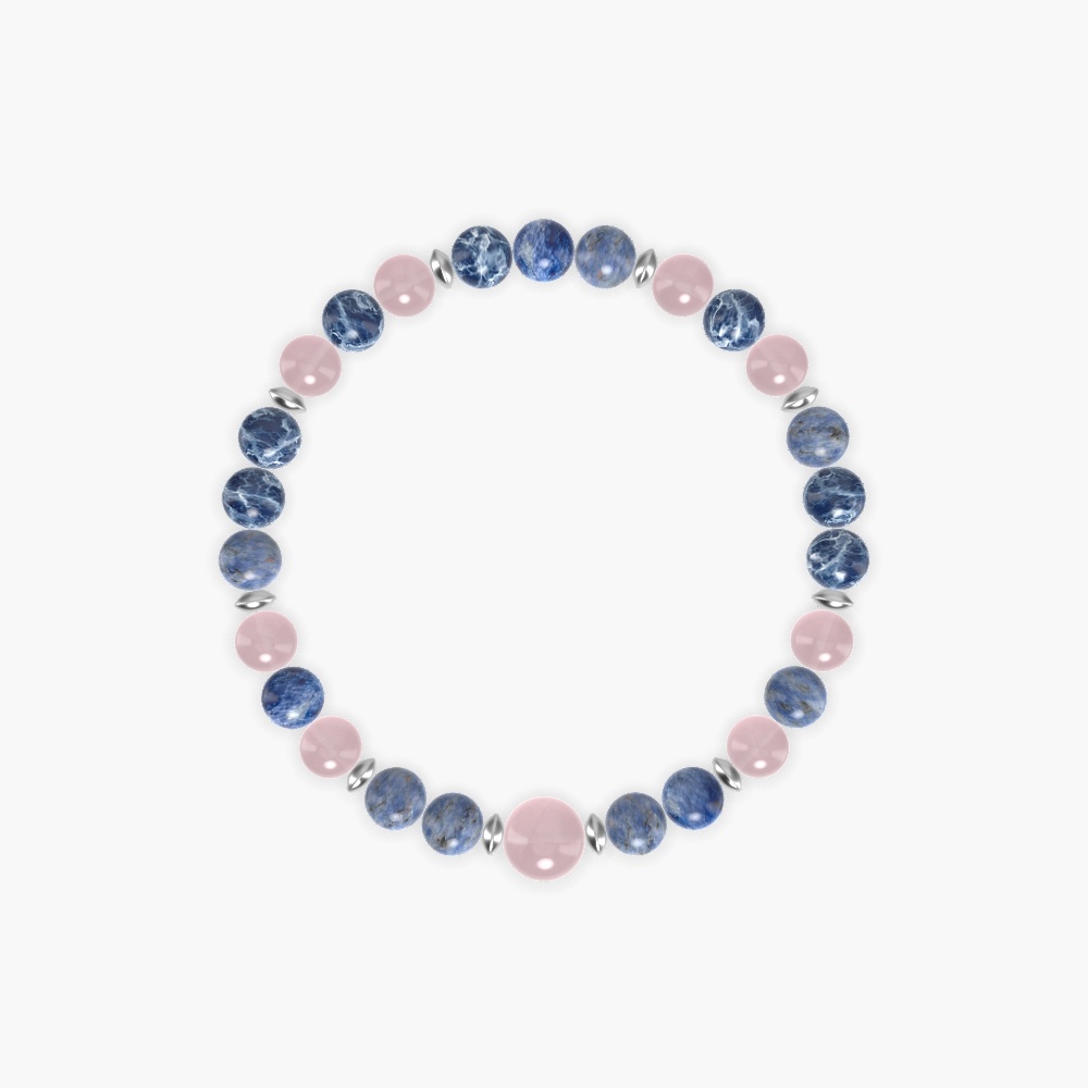 Sodalite and Rose Quartz Bracelet
