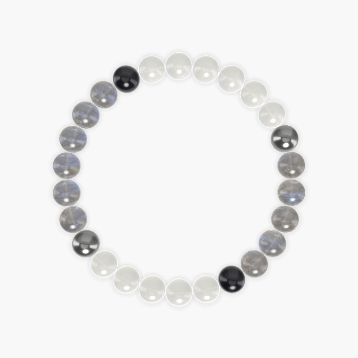 Moonstone, Labradorite, Black Obsidian and more Gemstone Bracelet