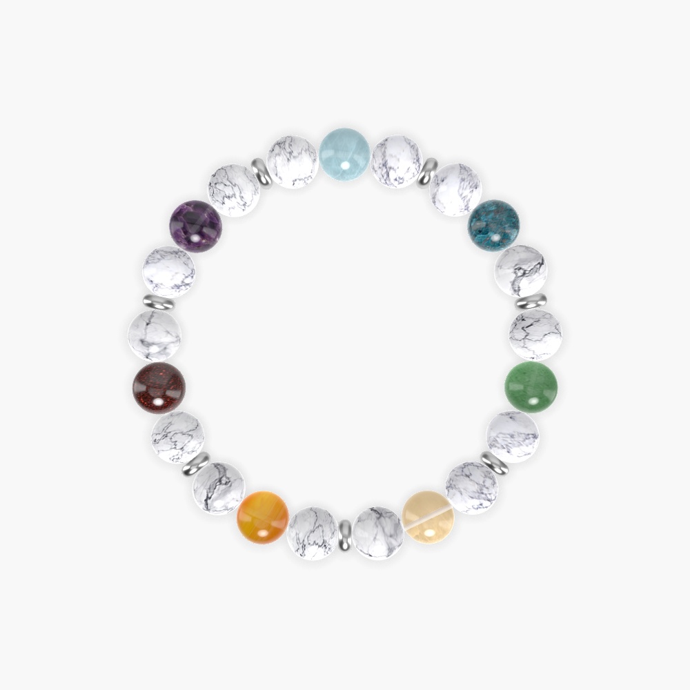 Howlite, Citrine, Aventurine and more Gemstone Bracelet