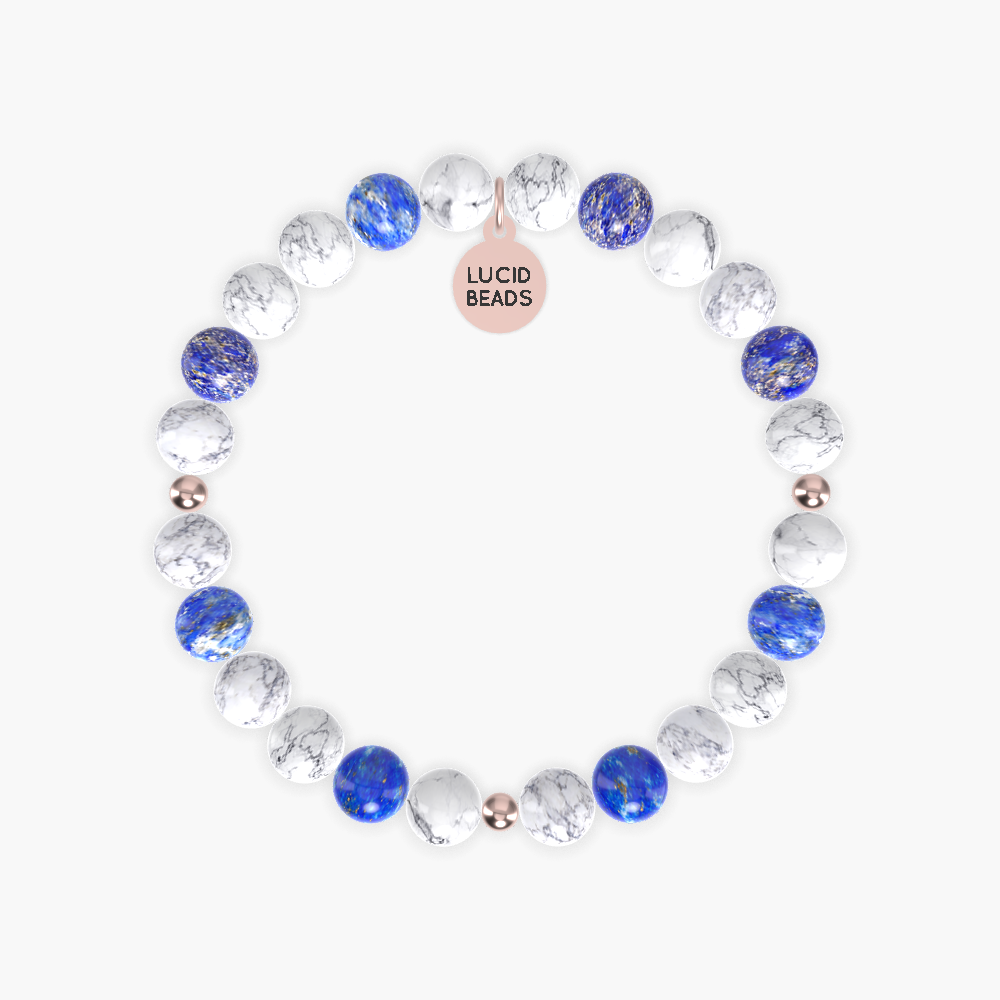 Howlite and Lapis Lazuli Bracelet