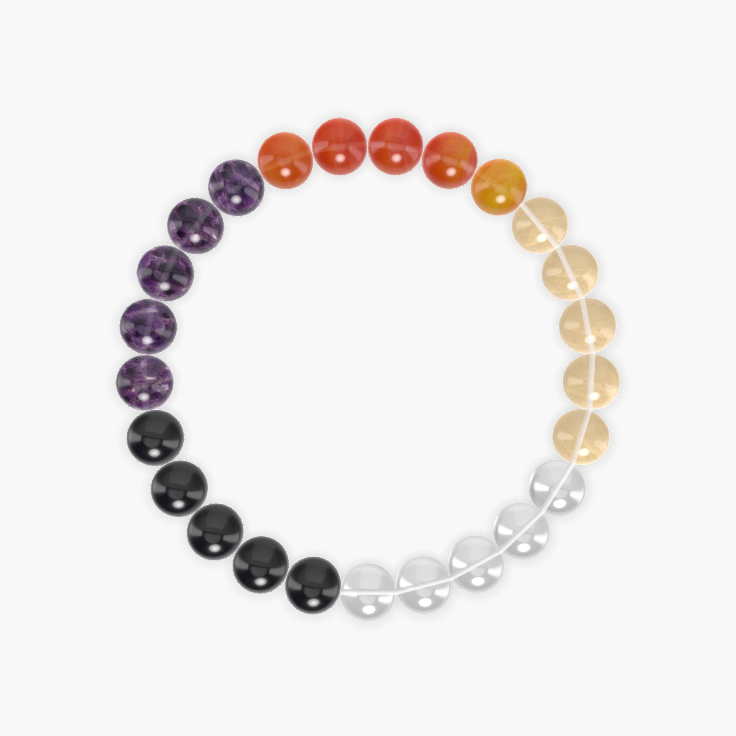 Clear Quartz, Citrine, Carnelian and more Gemstone Bracelet