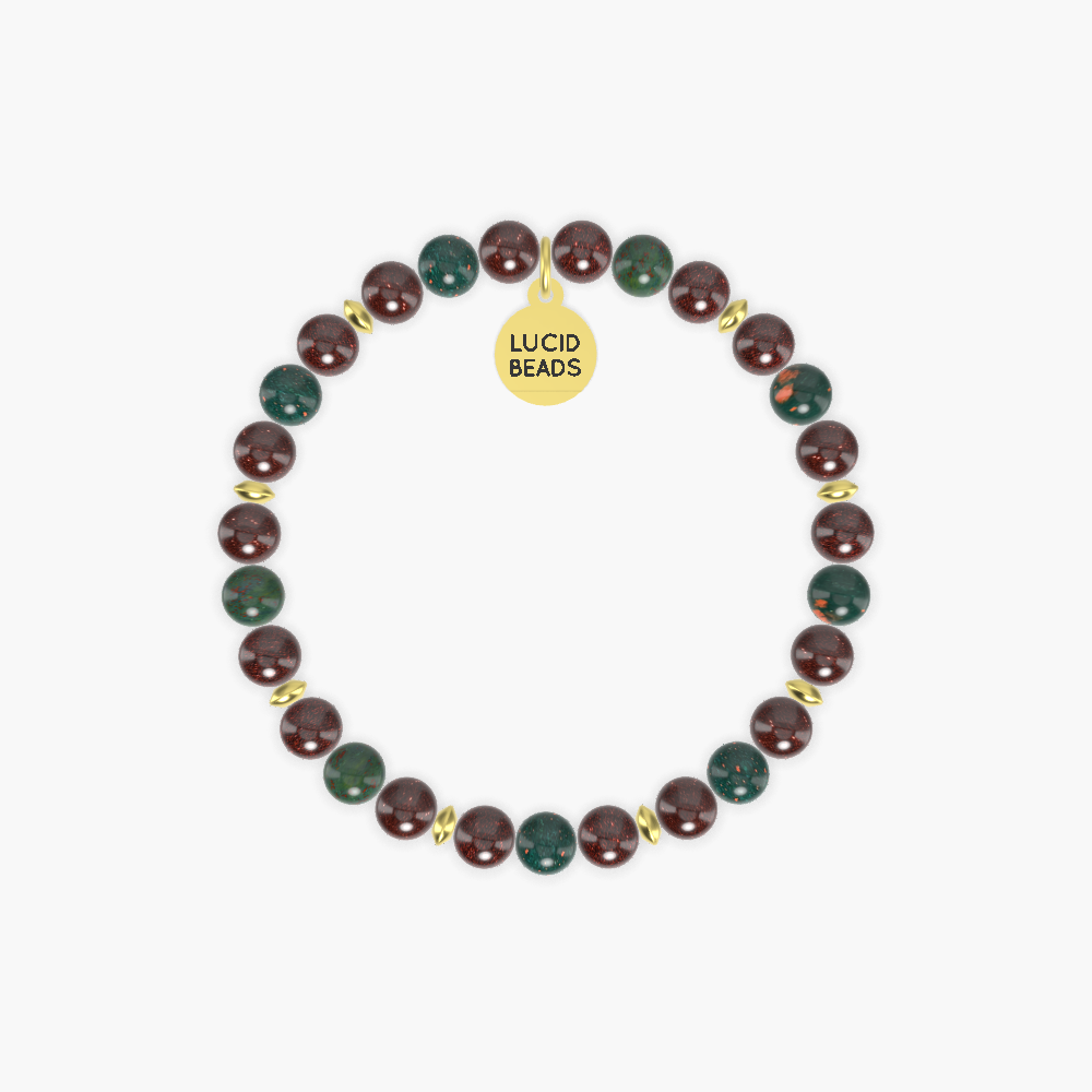 Garnet and Bloodstone Bracelet