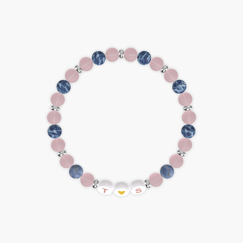 Rose Quartz and Sodalite Bracelet