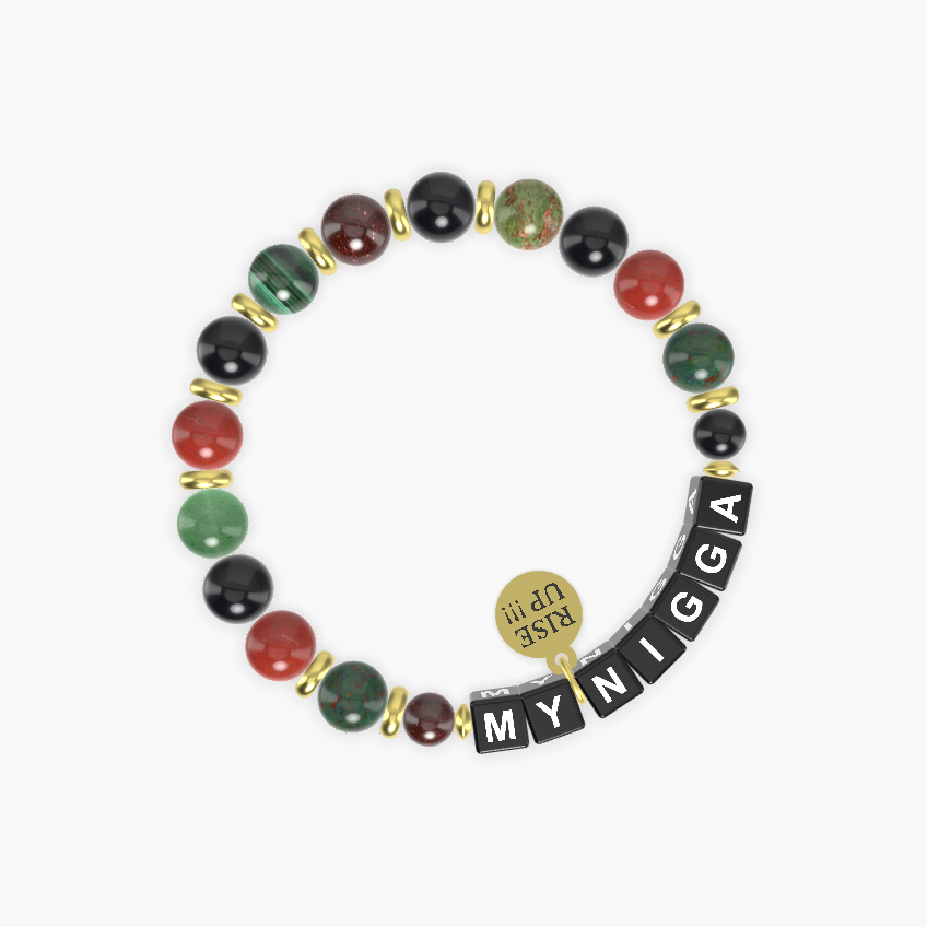 Black Obsidian, Red Jasper, Bloodstone and more Gemstone Bracelet