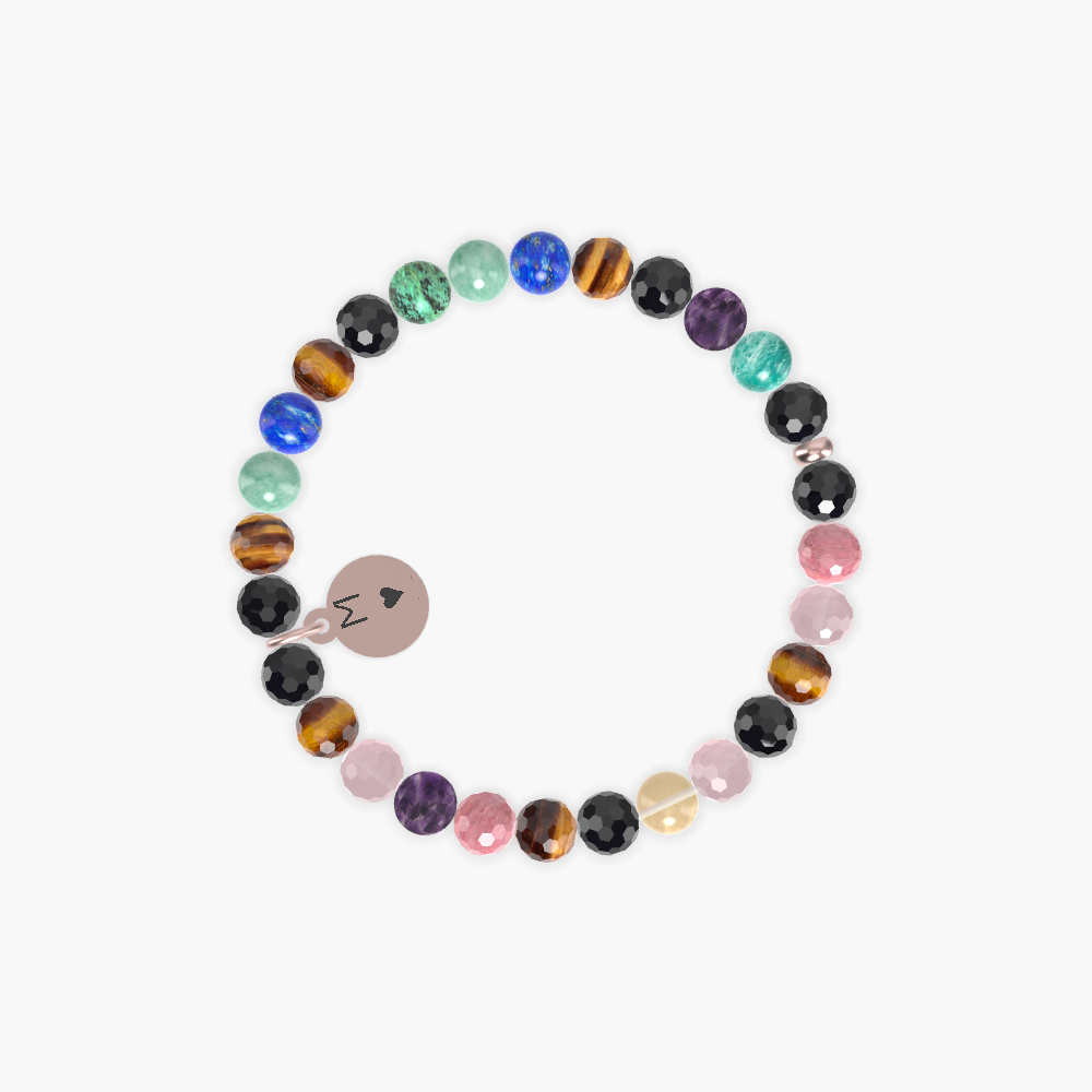 Black Tourmaline, Tiger Eye, Rose Quartz and more Gemstone Bracelet