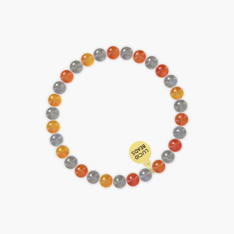 Labradorite and Carnelian Bracelet