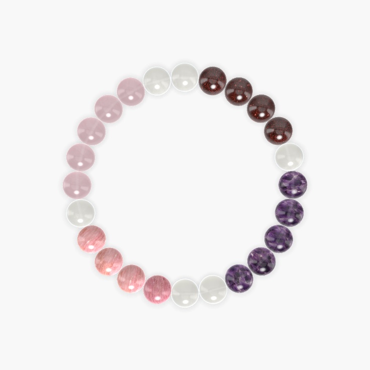 Moonstone, Amethyst, Rose Quartz and more Gemstone Bracelet