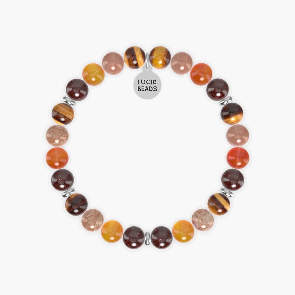 Garnet, Carnelian, Sunstone and more Gemstone Bracelet