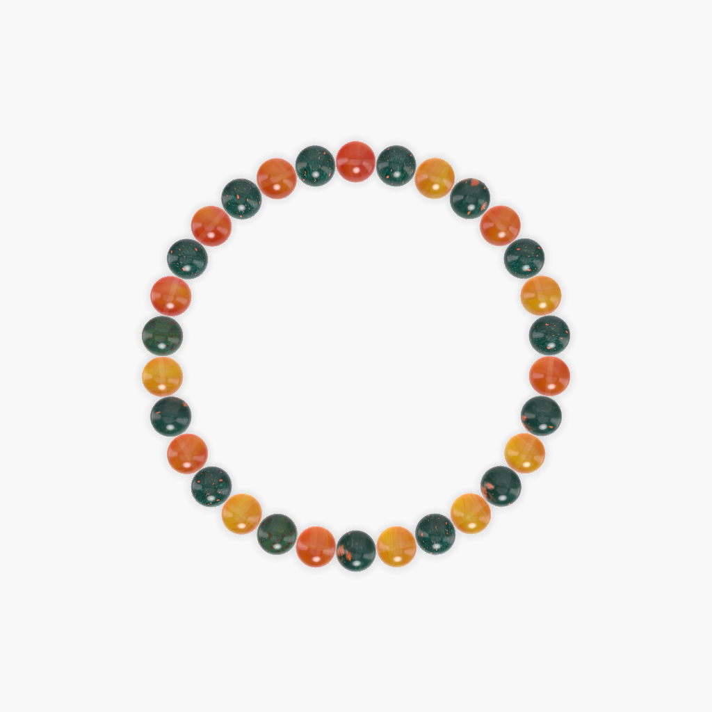Bloodstone and Carnelian Bracelet