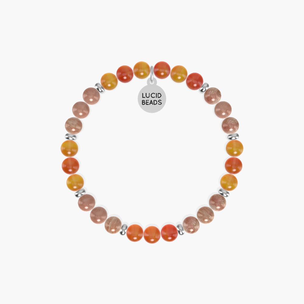 Vitality Flow - Carnelian and Sunstone Bracelet
