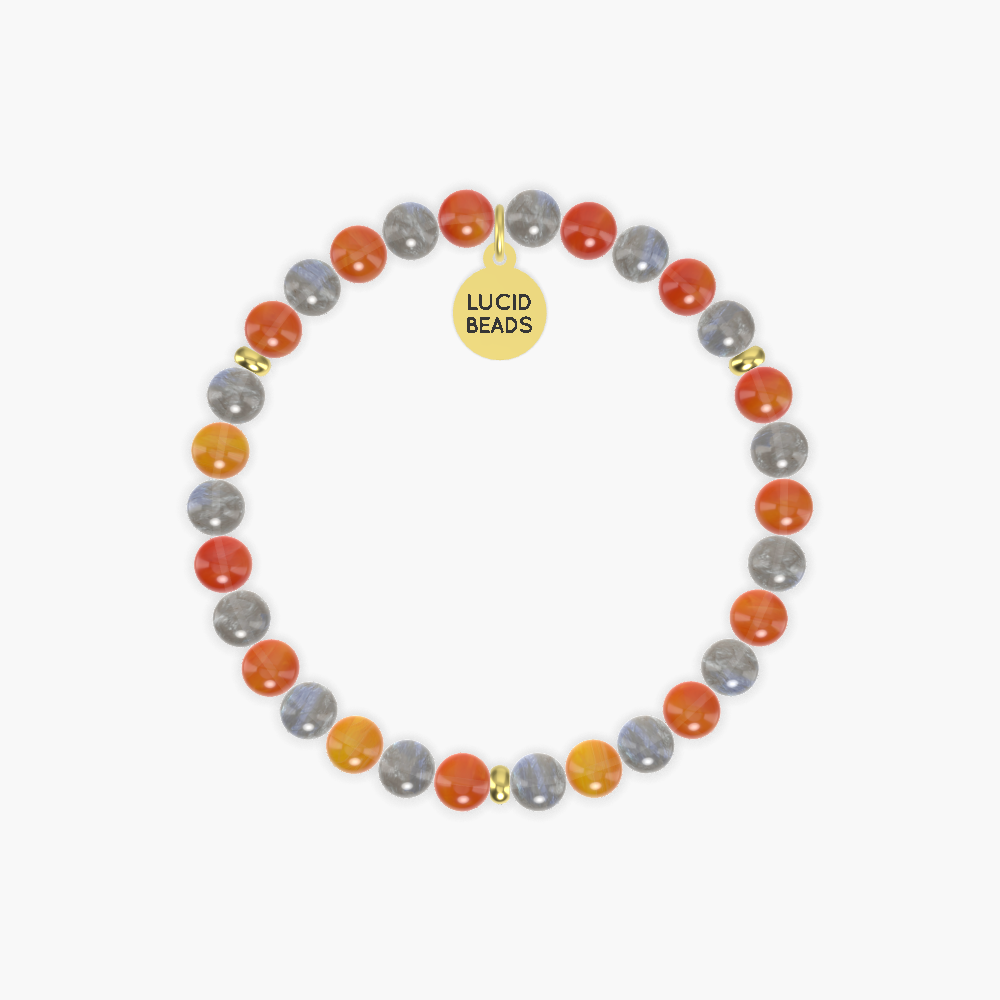 Labradorite and Carnelian Bracelet