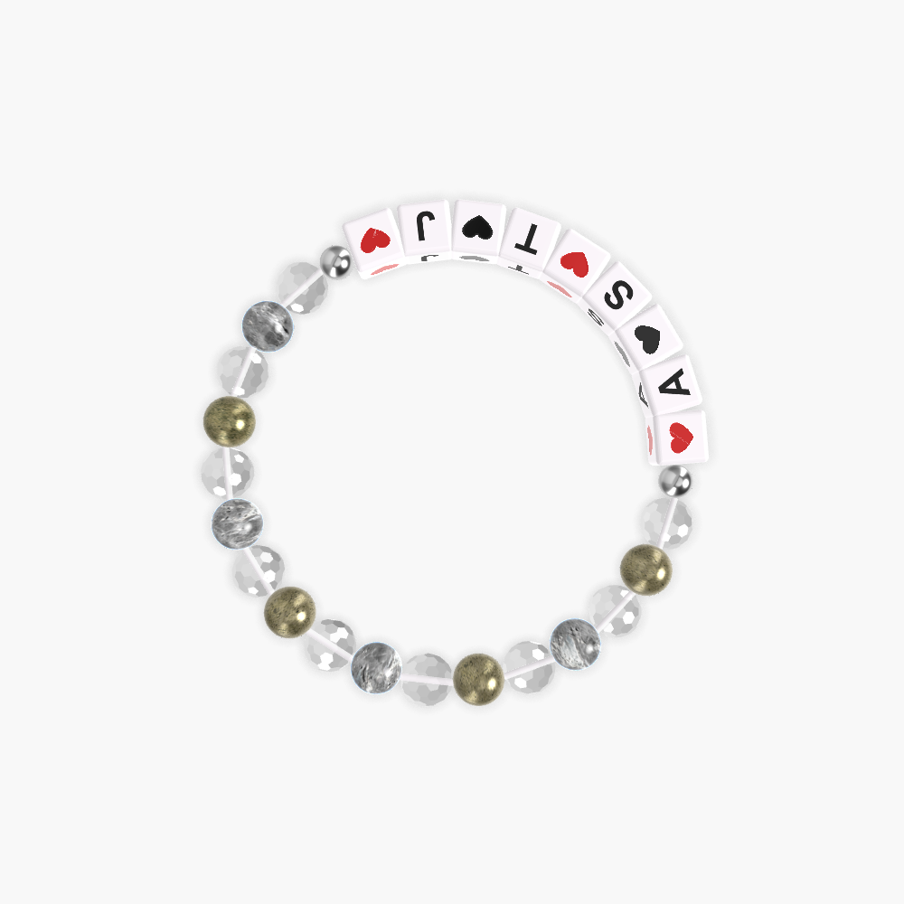 Clear Quartz, Labradorite and Pyrite Bracelet