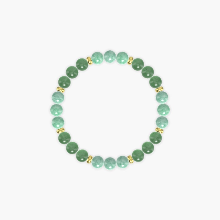 Green Jade and Aventurine Bracelet