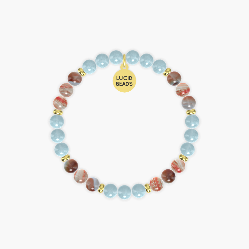 Aquamarine and Sardonyx Bracelet