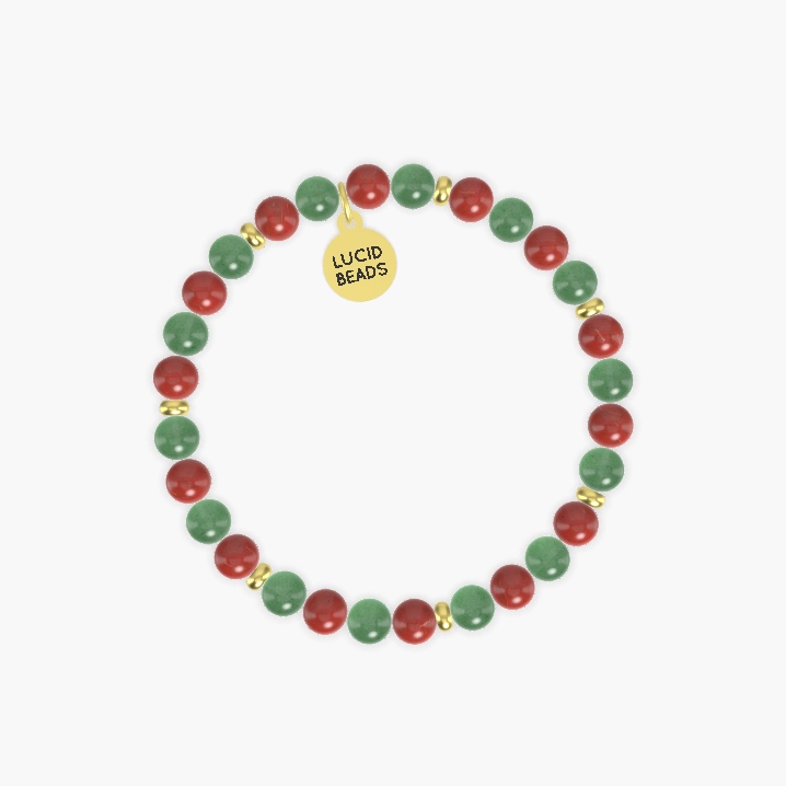 Aventurine and Red Jasper Bracelet