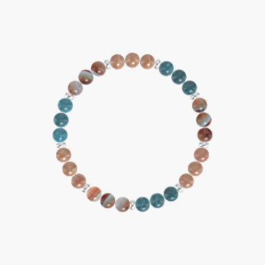 Apatite, Sunstone and Sardonyx Bracelet