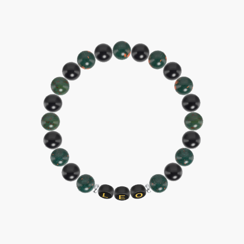 Bloodstone and Black Obsidian Bracelet