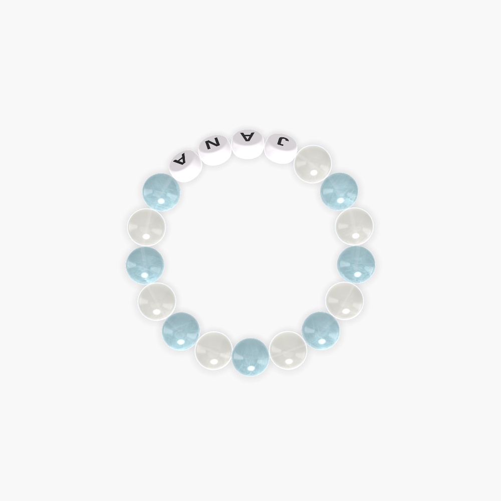 Aquamarine and Moonstone Bracelet
