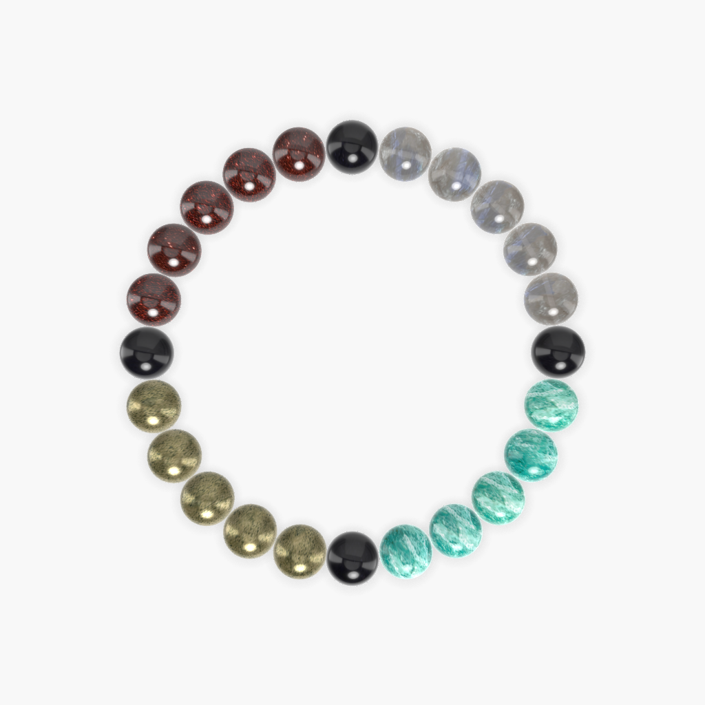 Amazonite, Labradorite, Garnet and more Gemstone Bracelet