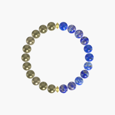 Lapis Lazuli and Pyrite Bracelet