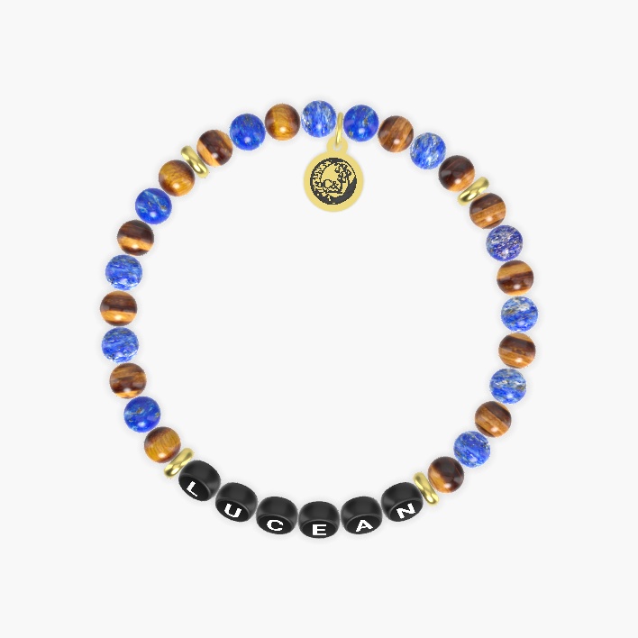 Tiger Eye and Lapis Lazuli Bracelet