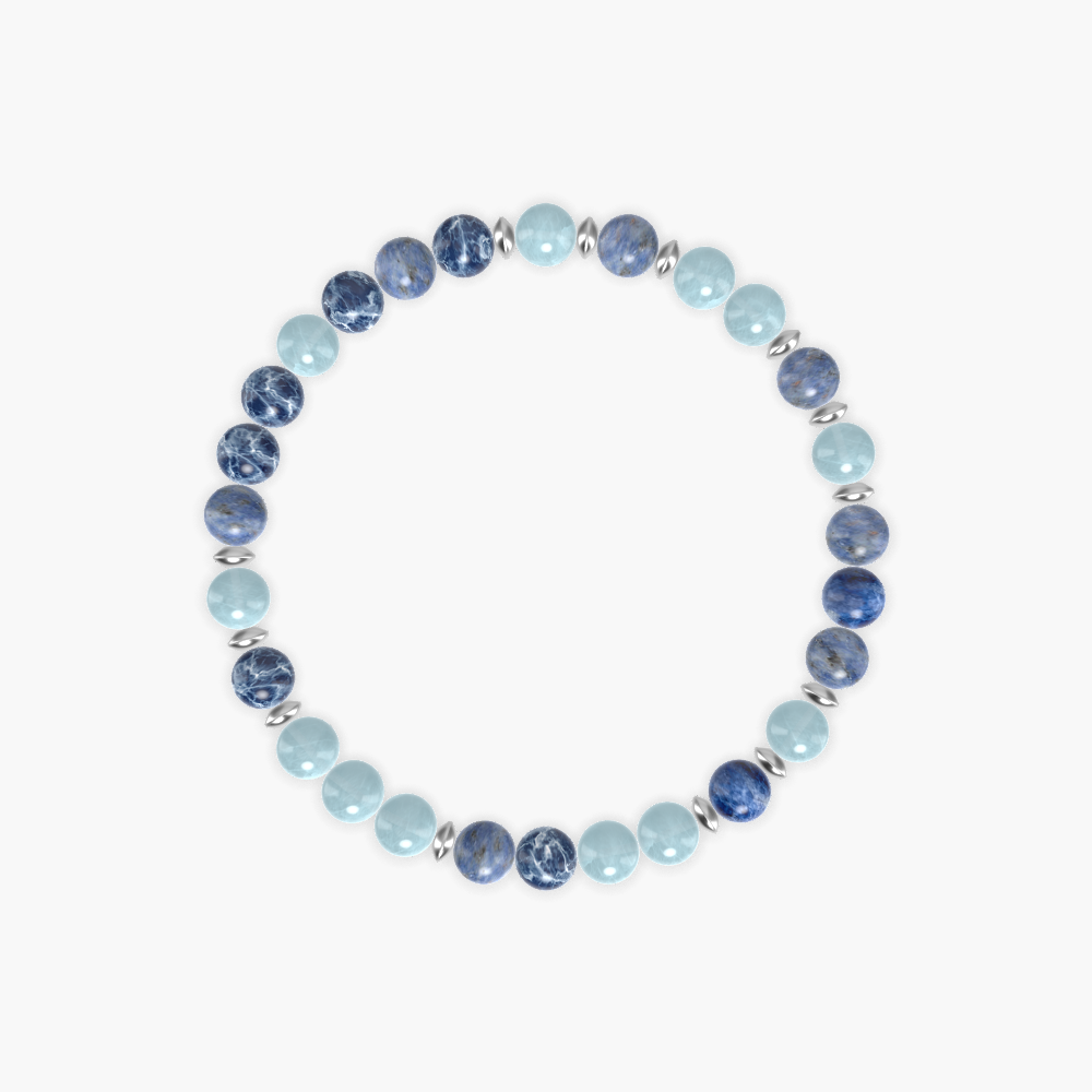 Sodalite and Aquamarine Bracelet