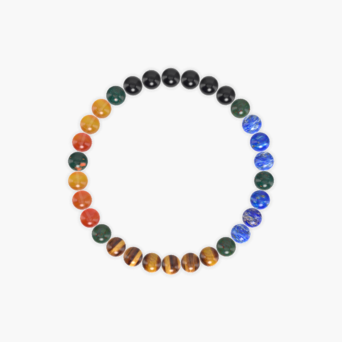 Tiger Eye, Bloodstone, Lapis Lazuli and more Gemstone Bracelet