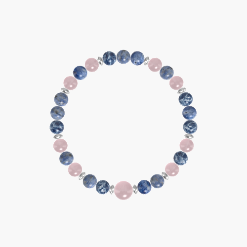 Sodalite and Rose Quartz Bracelet