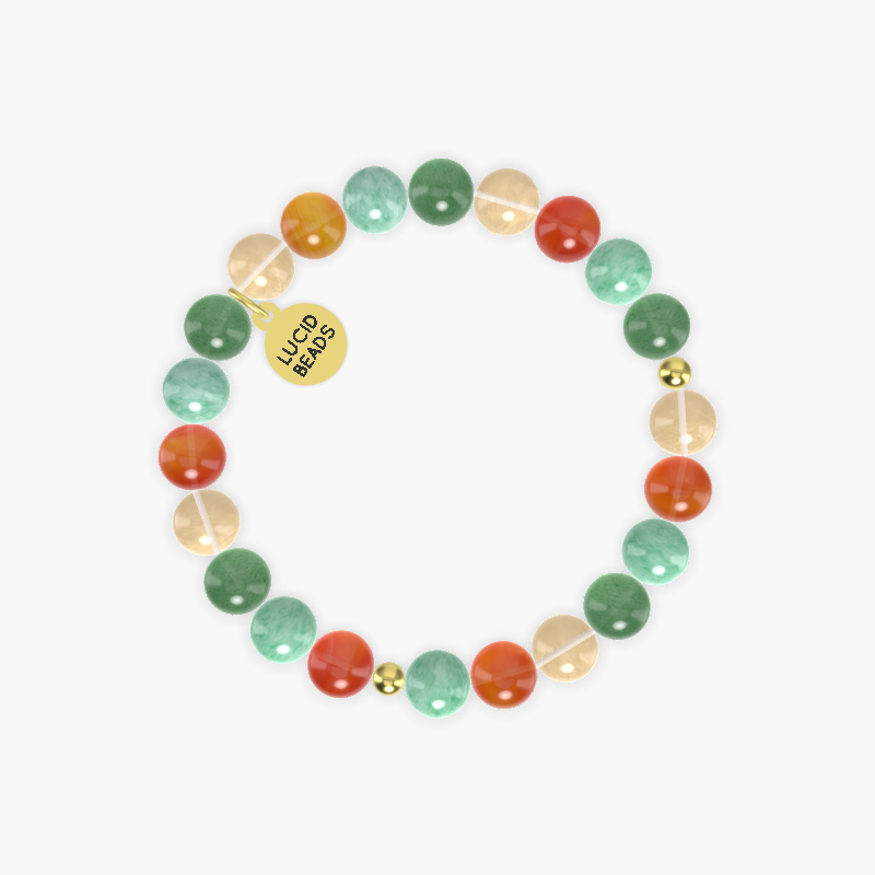 Green Jade, Carnelian, Citrine and more Gemstone Bracelet