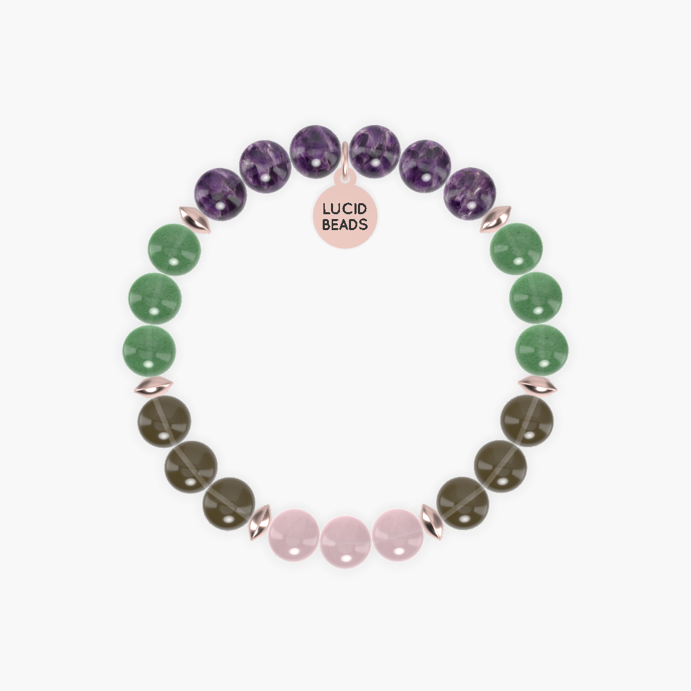 Smoky Quartz, Aventurine, Amethyst and more Gemstone Bracelet