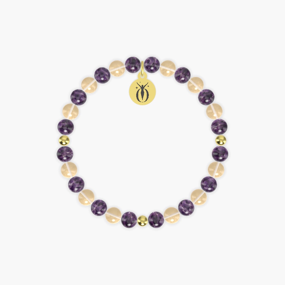Amethyst and Citrine Bracelet
