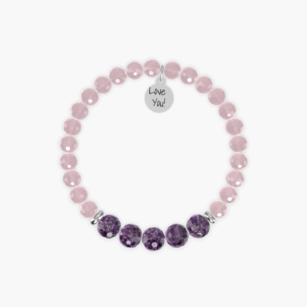 Rose Quartz and Amethyst Bracelet