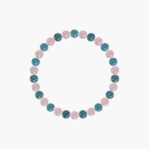 Rose Quartz and Apatite Bracelet