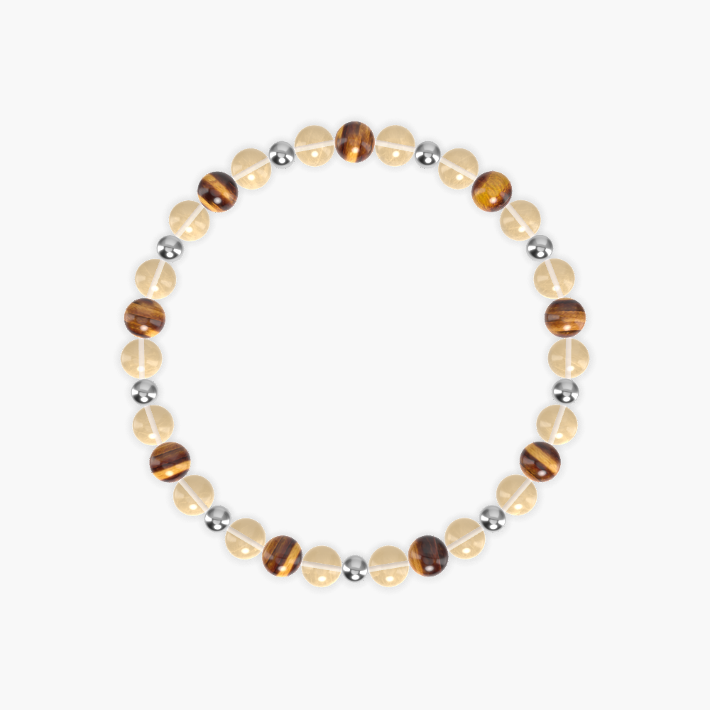 Radiant Confidence - Citrine and Tiger Eye Bracelet