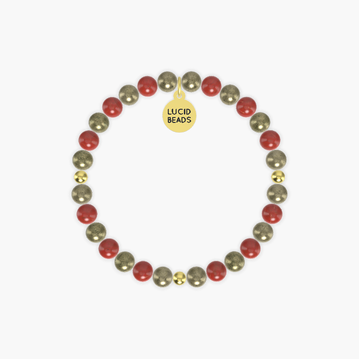 Pyrite and Red Jasper Bracelet