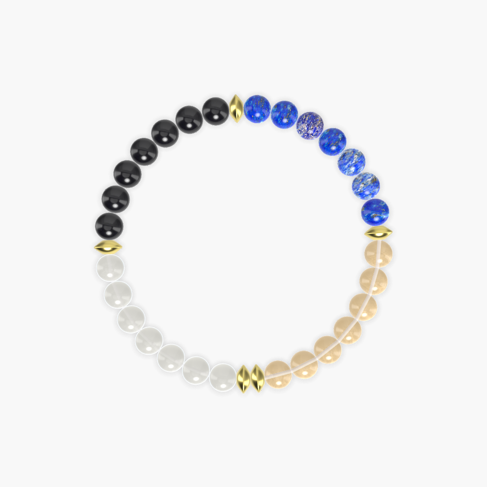 Citrine, Lapis Lazuli, Black Tourmaline and more Gemstone Bracelet