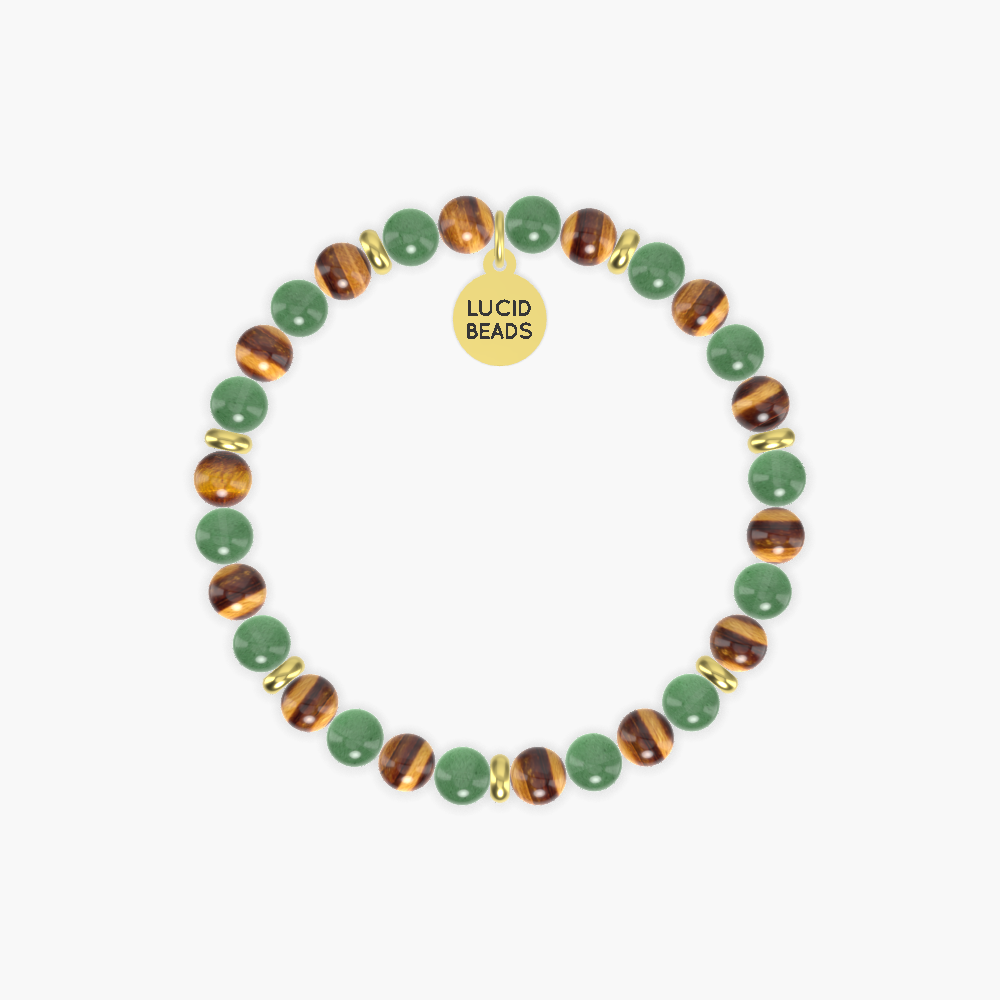 Tiger Eye and Aventurine Bracelet