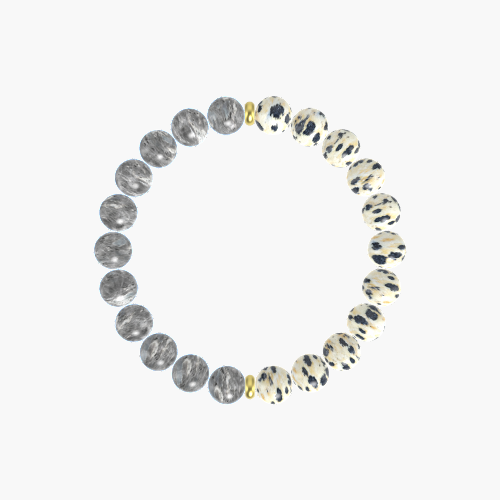 Dalmatian Jasper and Labradorite Bracelet