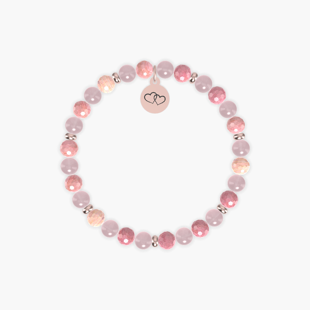 Rhodonite and Rose Quartz Bracelet