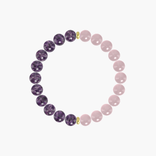 Rose Quartz and Amethyst Bracelet