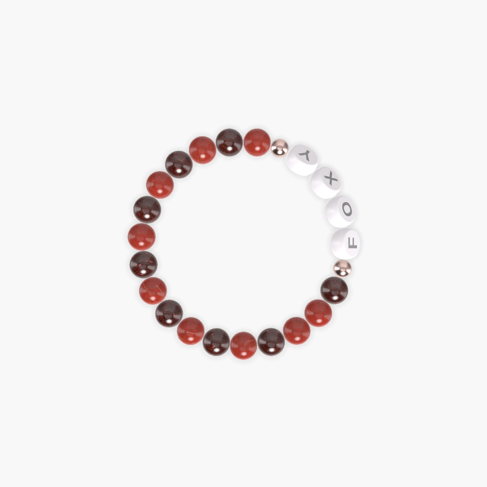 Red Jasper and Garnet Bracelet