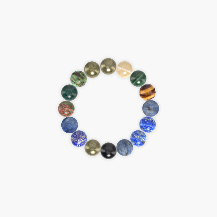 Sodalite, Lapis Lazuli, Pyrite and more Gemstone Bracelet